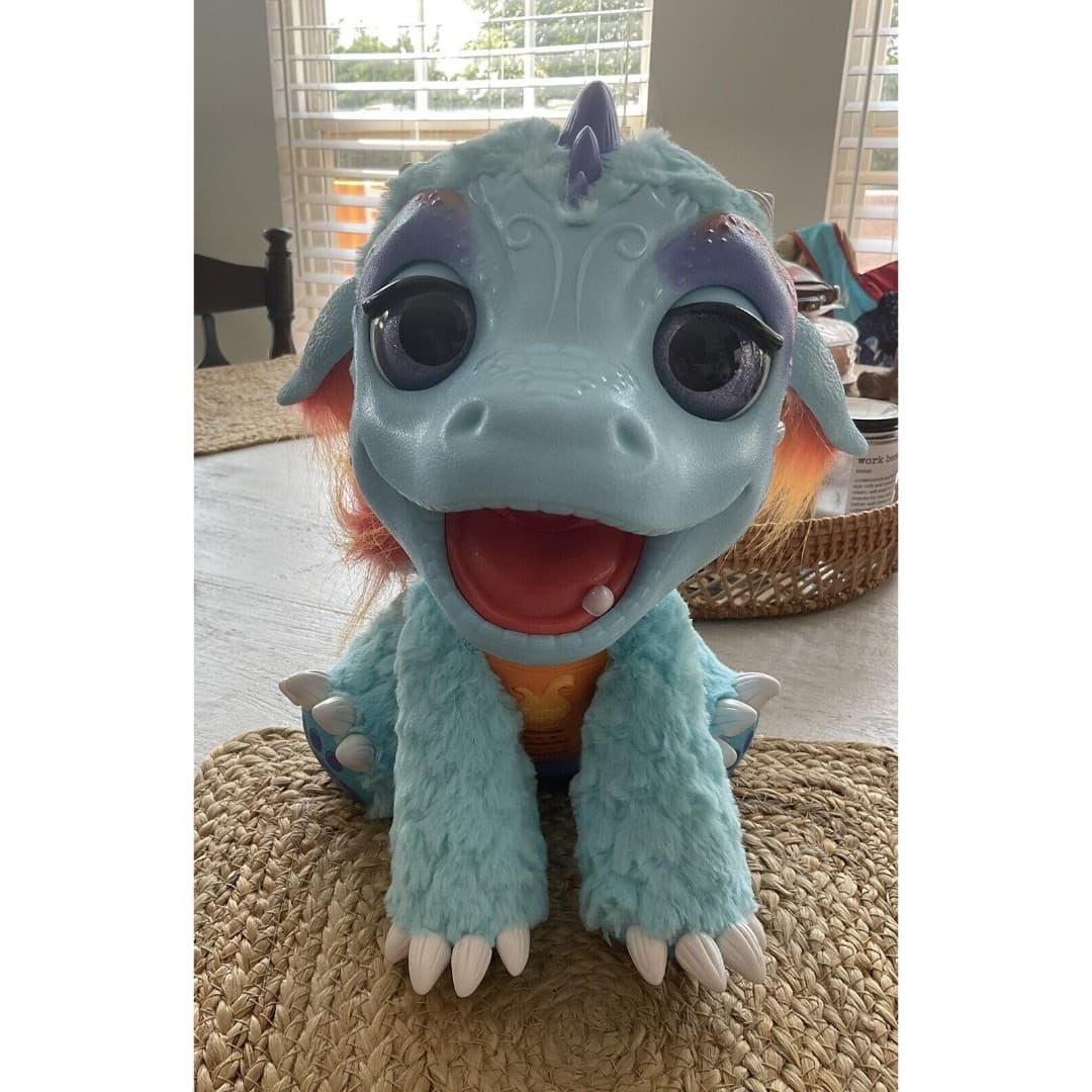 Fur Real Friends Blazin blue Dragon Interactive toy 2015 Works Great! - Thumbnail 2