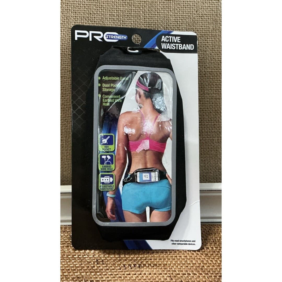 PRO Strength Active Waistband Smartphone Holder Women's Activewear- Black