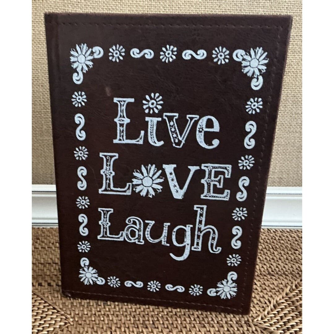 Live Laugh Love Journal Write w/Faux Leather Brown Cover