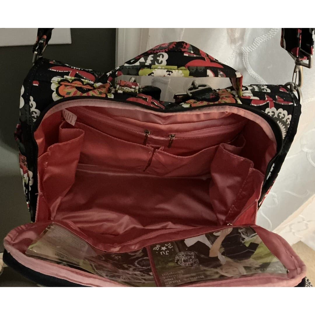 JuJuBe Diaper Bag Dancing Dahlias Print Very Gently Used! - Thumbnail 6