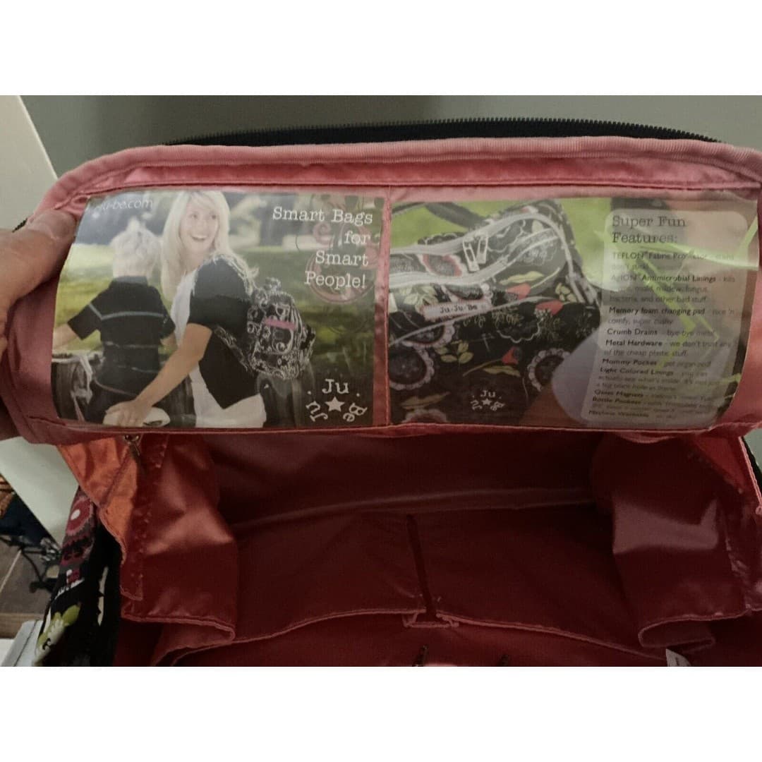 JuJuBe Diaper Bag Dancing Dahlias Print Very Gently Used! - Thumbnail 7