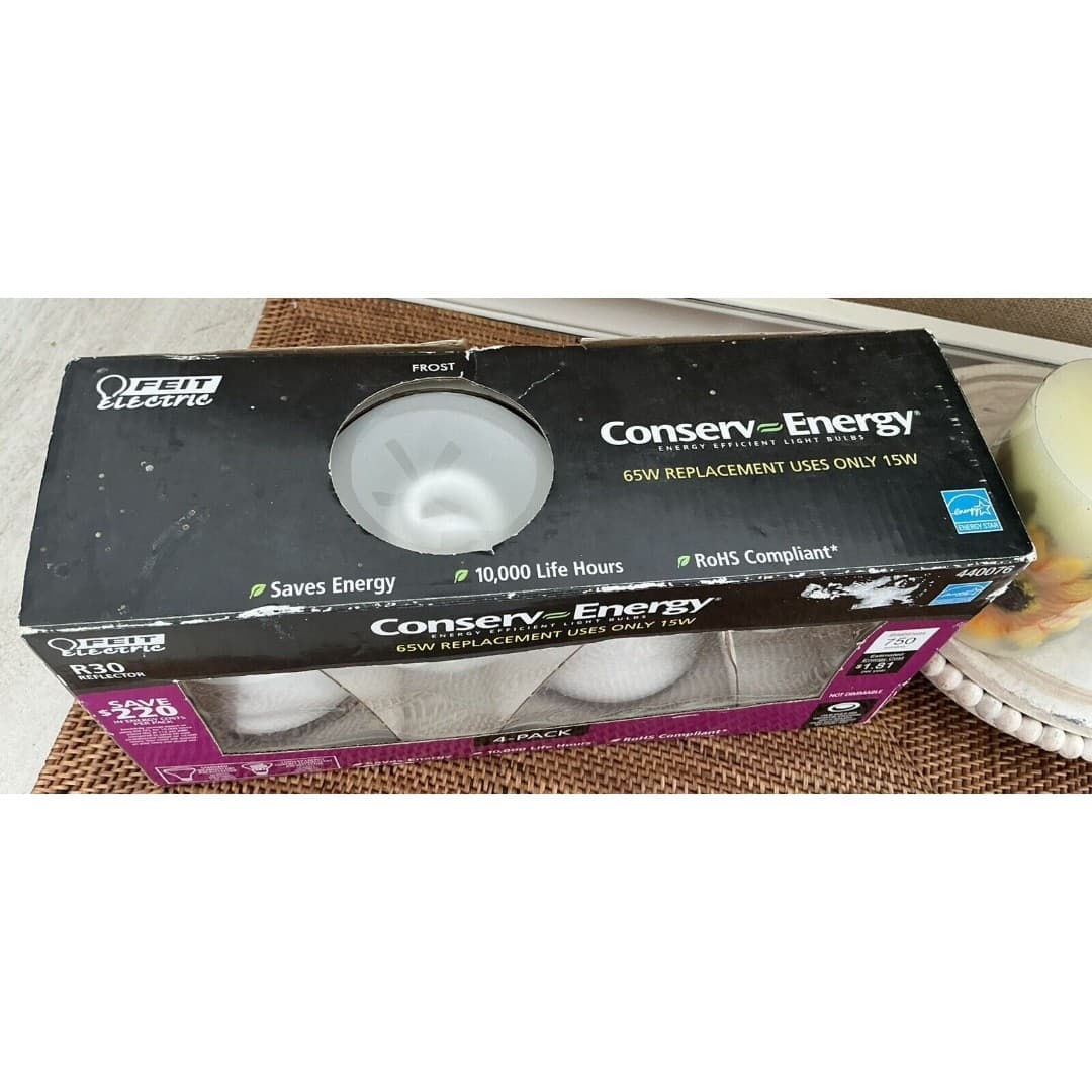 Feit R30 Reflector Conserv Energy 65W Replacement Light Bulbs 4-Pack #440076 New - Thumbnail 4