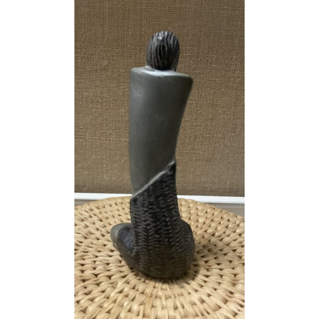 Zimbabwe Shona Serpentine Stone Sculpture African Art Woman - Thumbnail 8