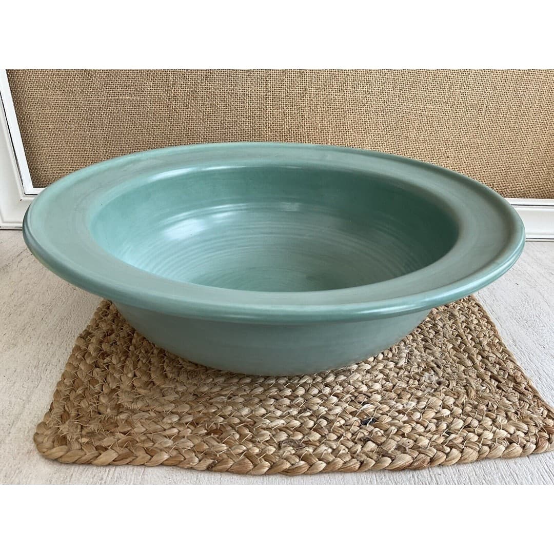 Pfaltzgraff Stoneware Green Large Serving Bowl 13.5” Mexico - Thumbnail 6