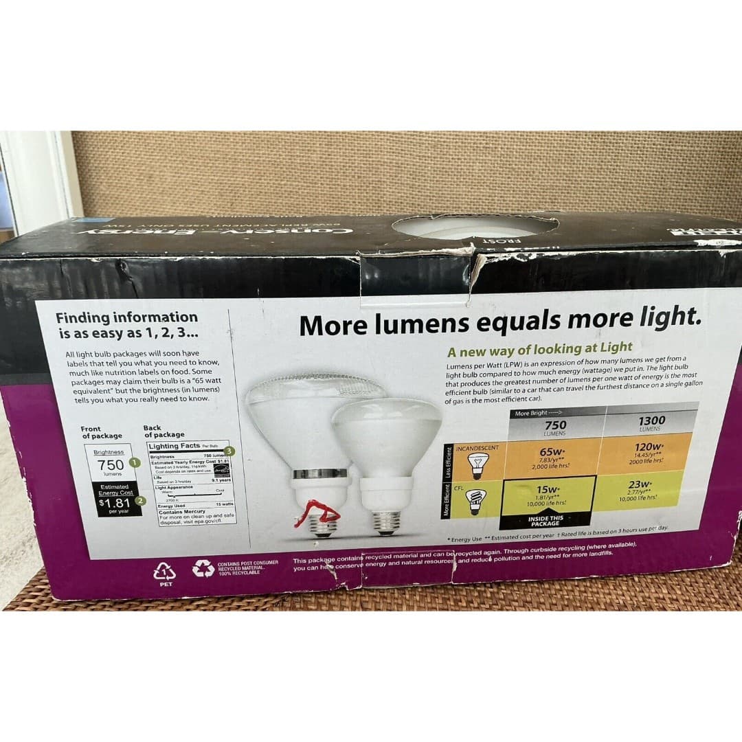 Feit R30 Reflector Conserv Energy 65W Replacement Light Bulbs 4-Pack #440076 New - Thumbnail 3