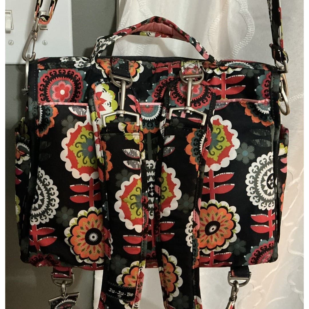 JuJuBe Diaper Bag Dancing Dahlias Print Very Gently Used! - Thumbnail 5