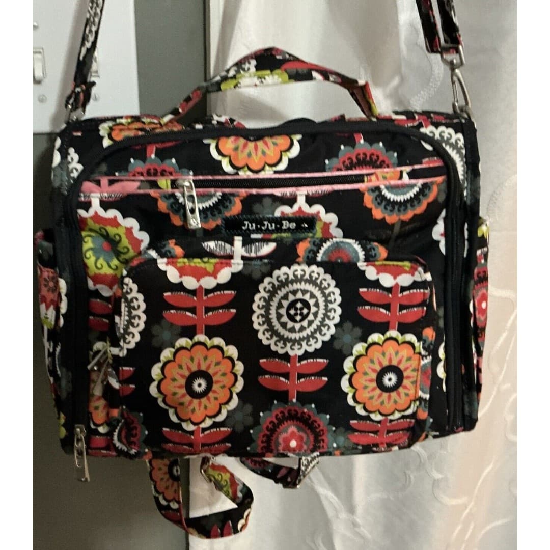 JuJuBe Diaper Bag Dancing Dahlias Print Very Gently Used! - Thumbnail 2