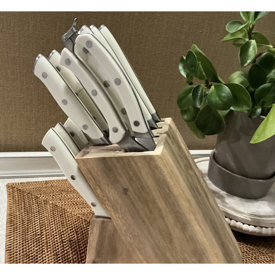 USED - The Pioneer Woman Cowboy Rustic 14-Piece Linen Ivory Cutlery Set - Thumbnail 5