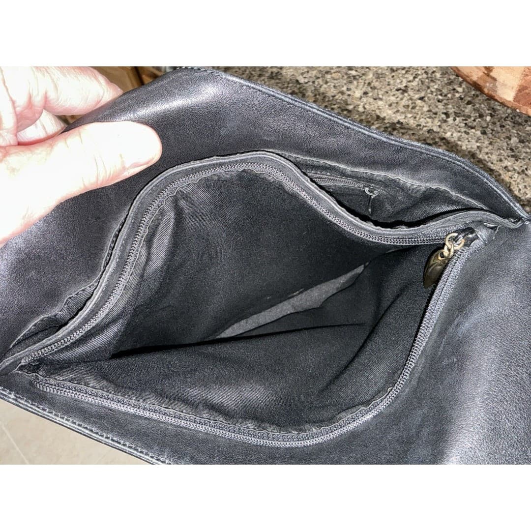 Vintage Classiques Entier Black Leather Crossbody Bag - Thumbnail 7