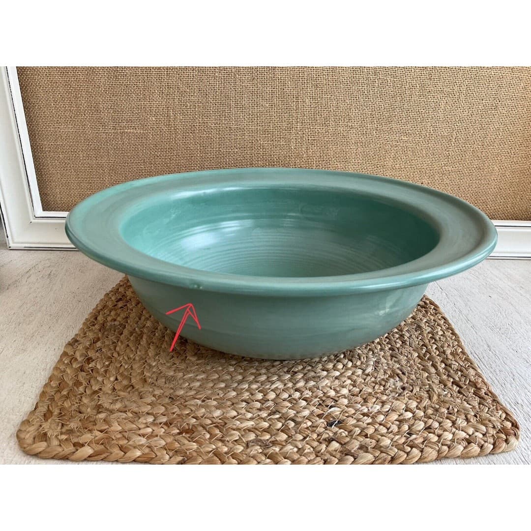 Pfaltzgraff Stoneware Green Large Serving Bowl 13.5” Mexico - Thumbnail 5