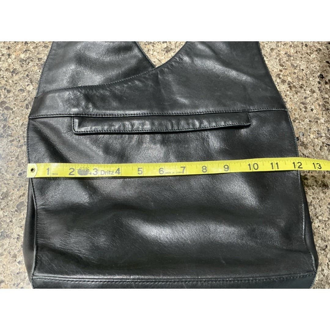 Vintage Classiques Entier Black Leather Crossbody Bag - Thumbnail 12