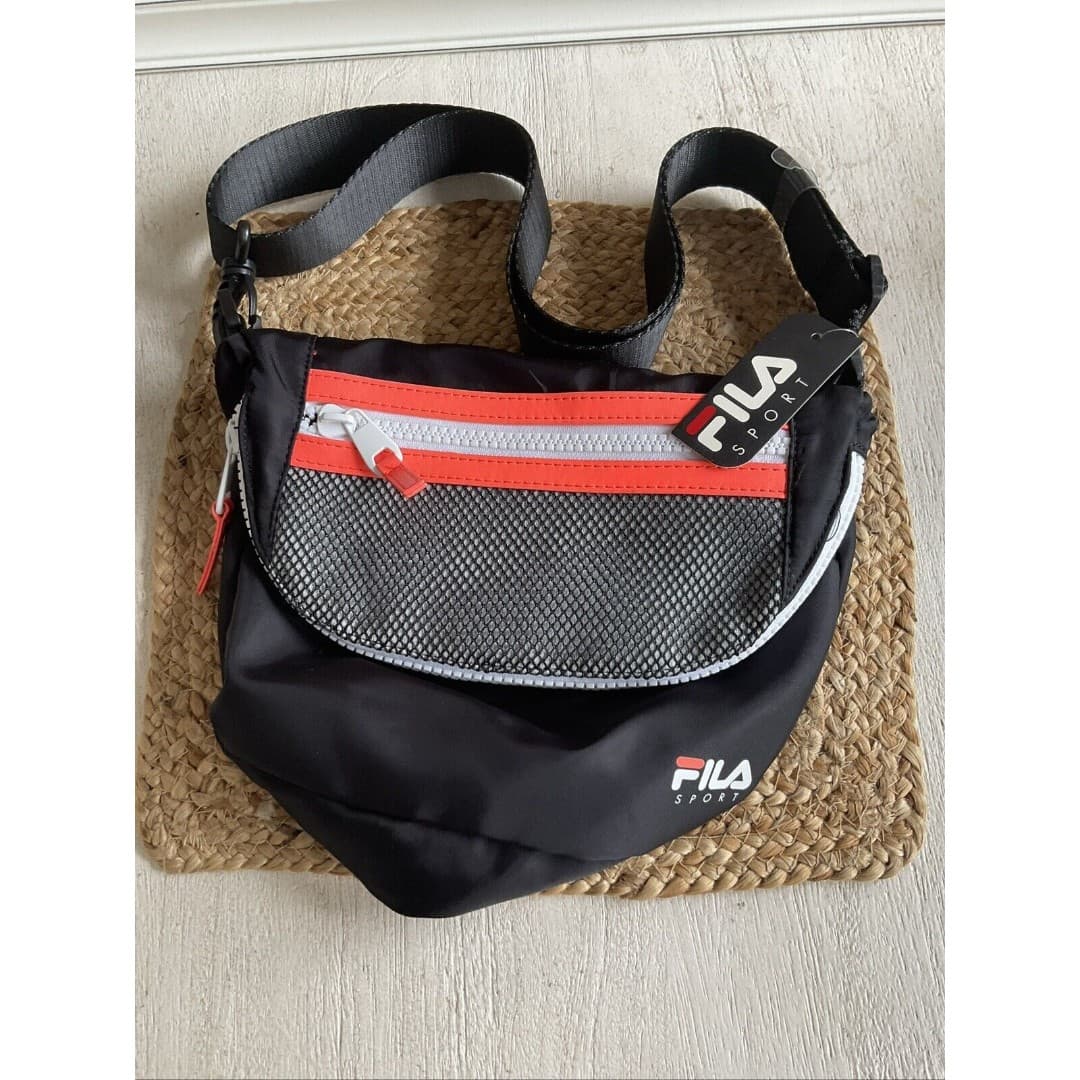 Fila Black/Orange Sport Bag Y2K / Fanny Back NWT