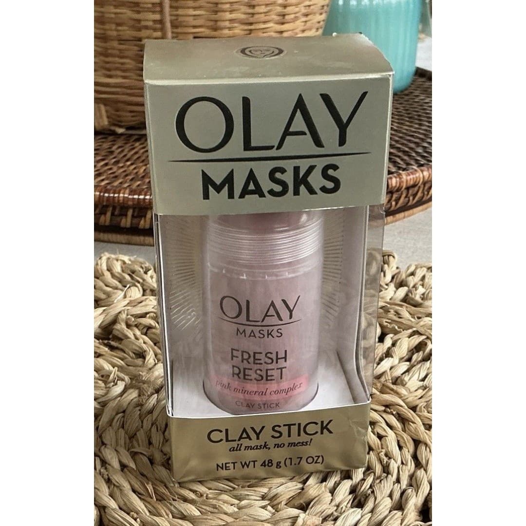 Olay Pore Detox Pink Mineral Complex Clay Face Mask Stick Facial Cleanser 1.7oz