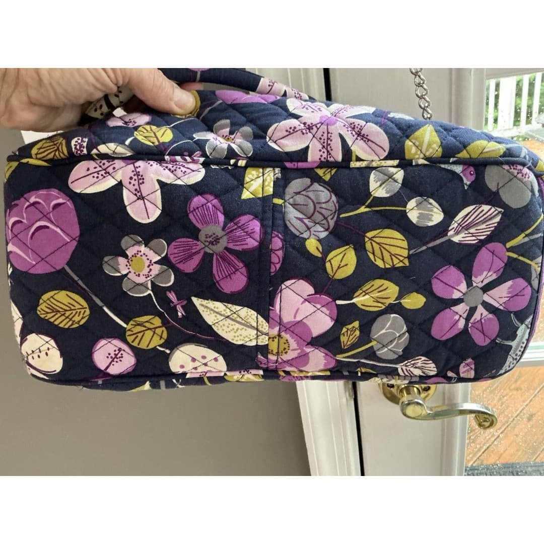 Vera Bradley Chain Bag – Floral Nightingale Blue/Lavender – Shoulder Bag - Thumbnail 6