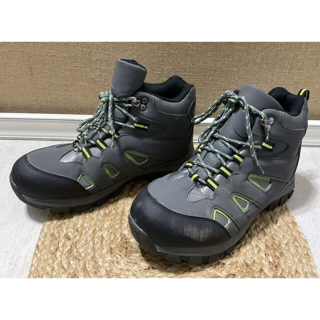 NEW Deer Stags Boy’s Gray Leather 3M Insulate Mountain Boots Size 6.5 M - Thumbnail 2