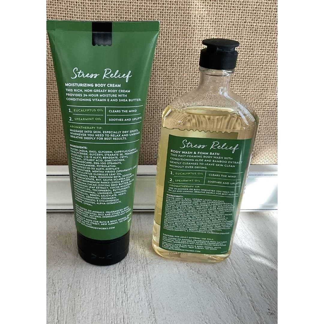 Bath & Body Aromatherapy STRESS RELIEF Eucalyptus Spearmint Body Wash /Cream - Thumbnail 2