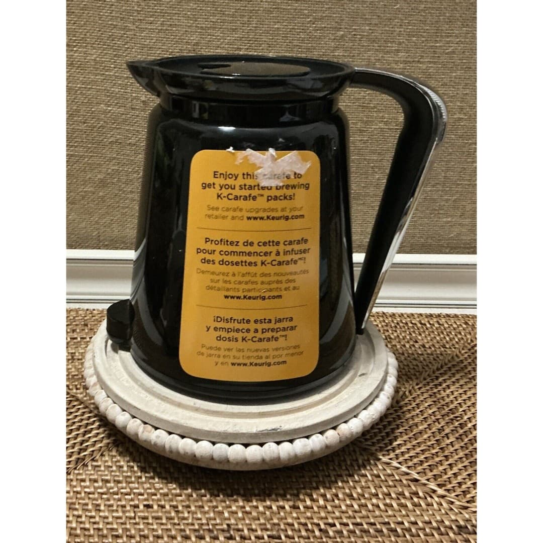 Keurig 2.0 Thermal Carafe 32oz Double-Walled, Vacuum-Insulated NEW Black Chrome