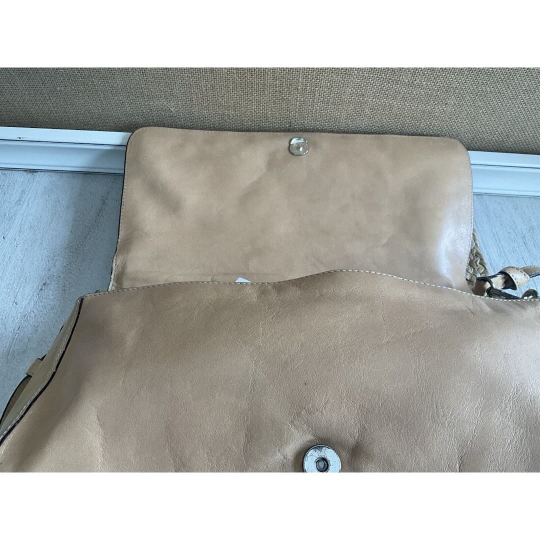 Vintage Carolee Tan Leather Doctor’s Handbag Satchel /Shoulder Bag - Thumbnail 3
