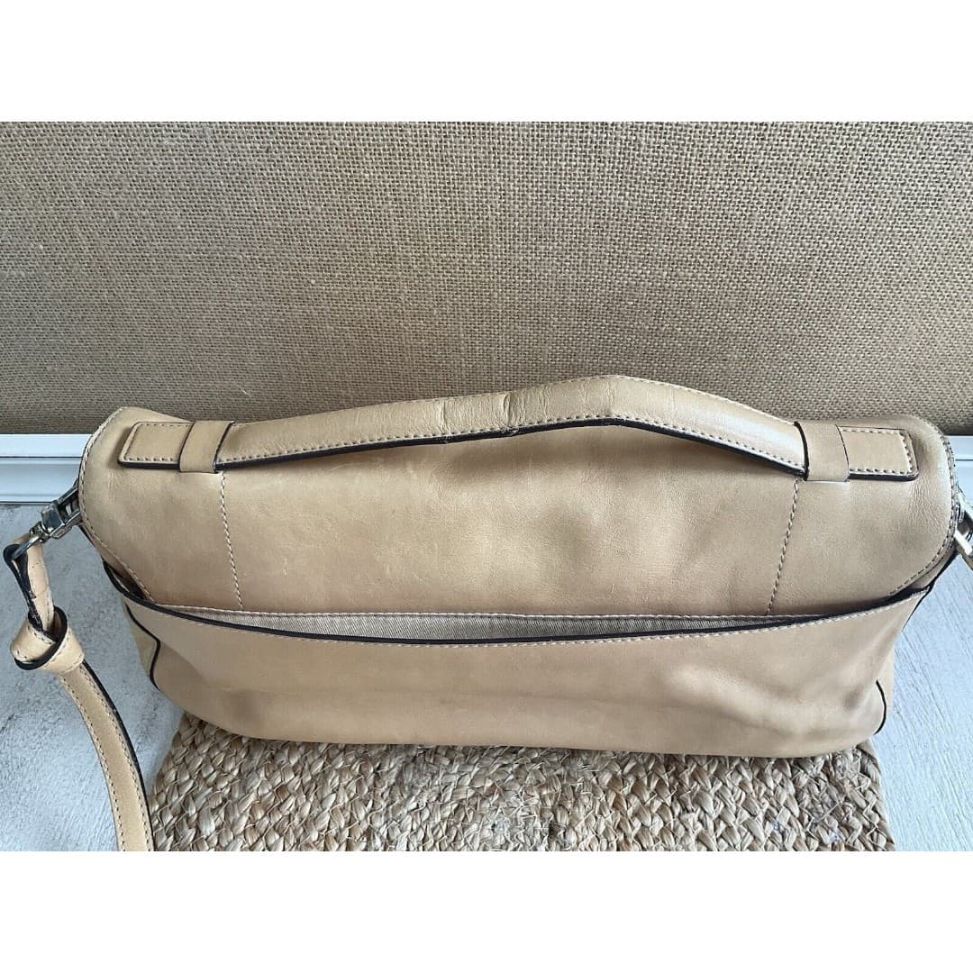 Vintage Carolee Tan Leather Doctor’s Handbag Satchel /Shoulder Bag - Thumbnail 8