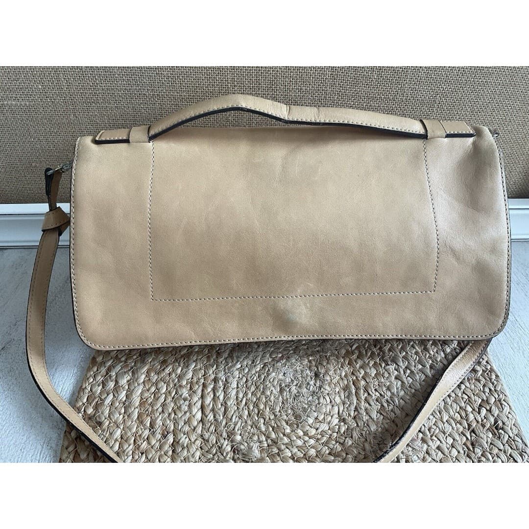 Vintage Carolee Tan Leather Doctor’s Handbag Satchel /Shoulder Bag - Thumbnail 2