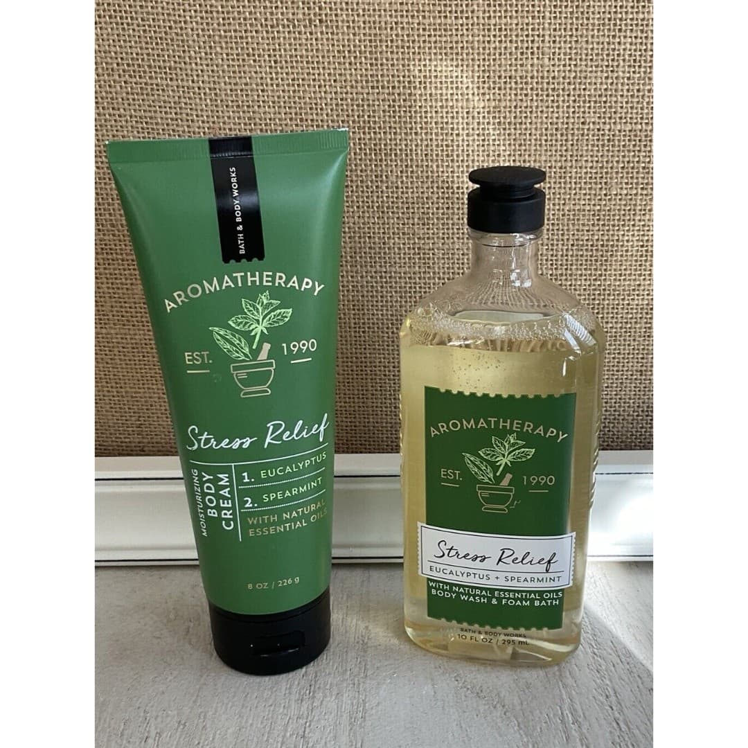 Bath & Body Aromatherapy STRESS RELIEF Eucalyptus Spearmint Body Wash /Cream