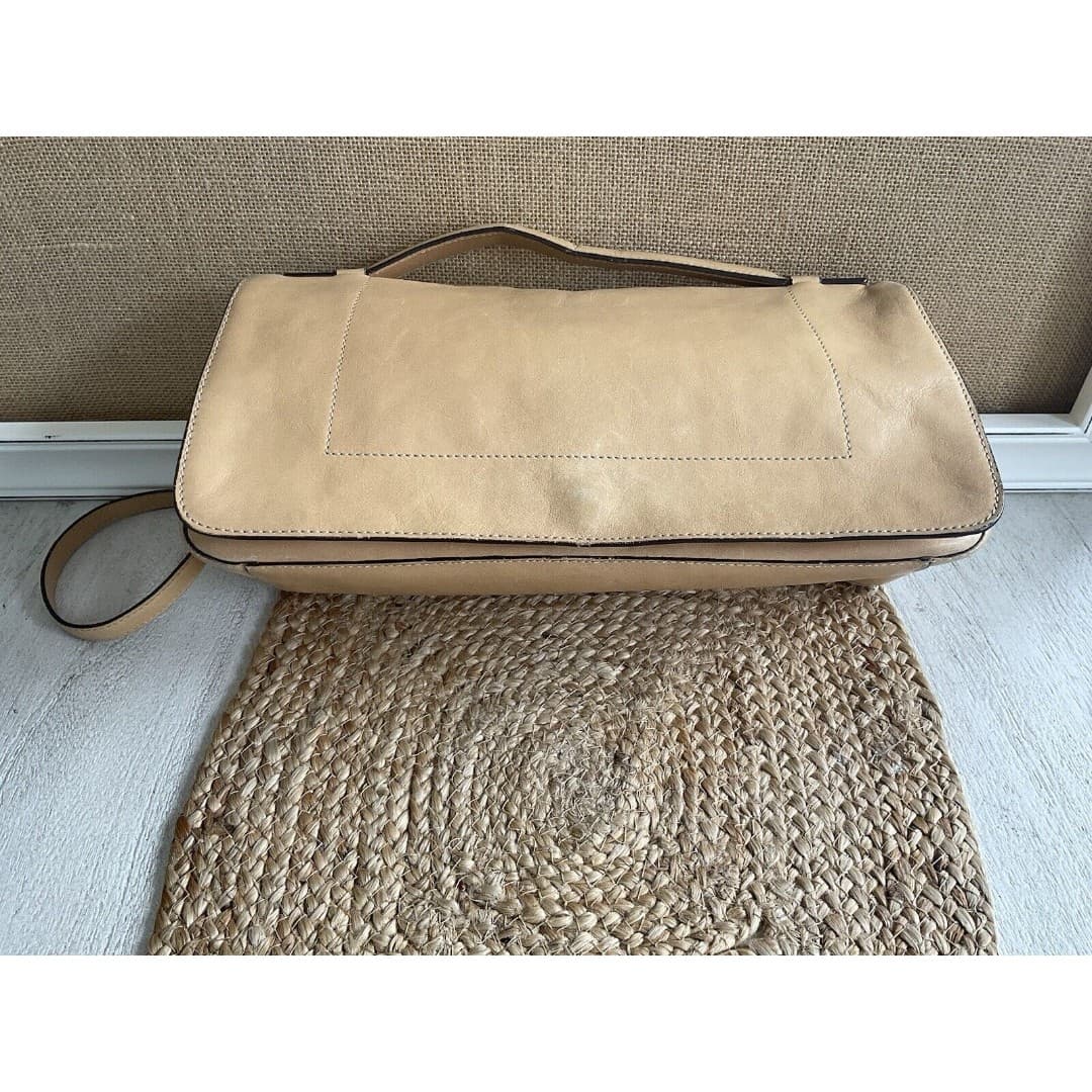 Vintage Carolee Tan Leather Doctor’s Handbag Satchel /Shoulder Bag - Thumbnail 10