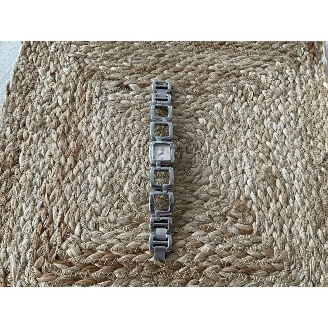 Fossil ES-2276 All Stainless Steel Quartz Analog Women's Watch Used Need Battery - Thumbnail 6