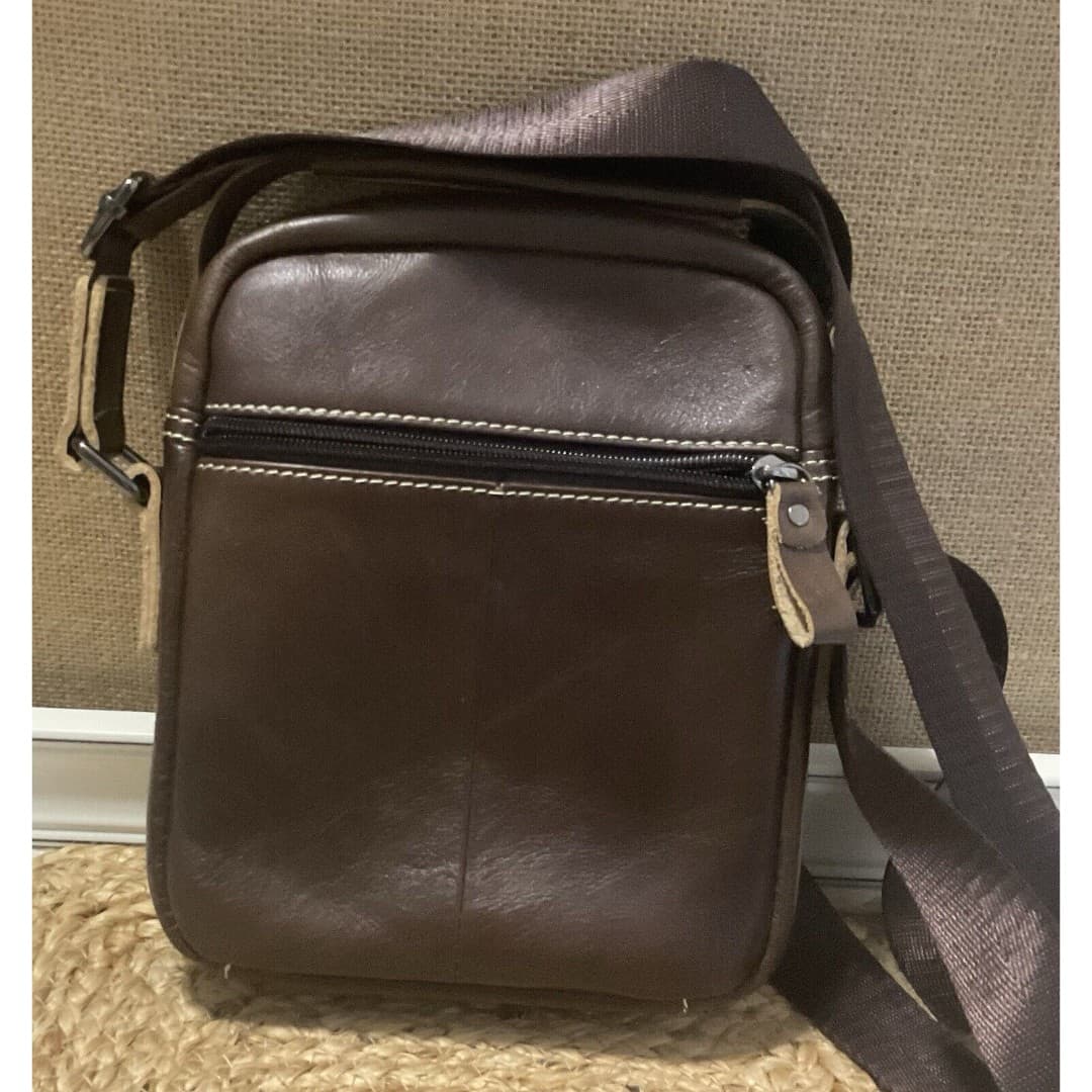 Bullcaptain Genuine Leather Shoulder Bag brown - Thumbnail 3