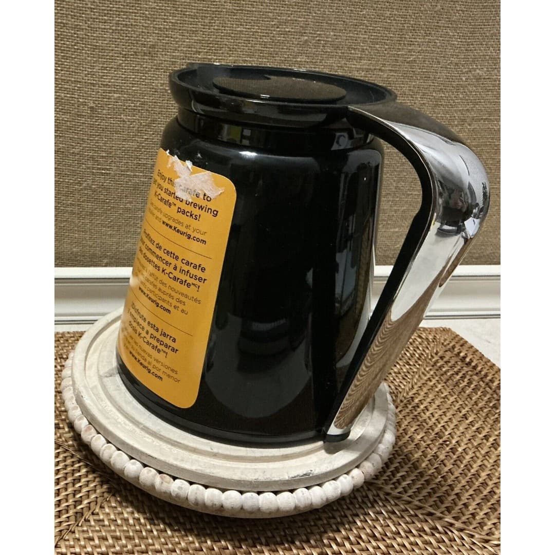 Keurig 2.0 Thermal Carafe 32oz Double-Walled, Vacuum-Insulated NEW Black Chrome - Thumbnail 3