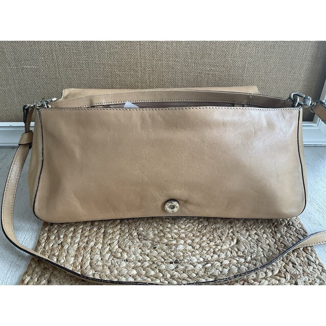 Vintage Carolee Tan Leather Doctor’s Handbag Satchel /Shoulder Bag - Thumbnail 5