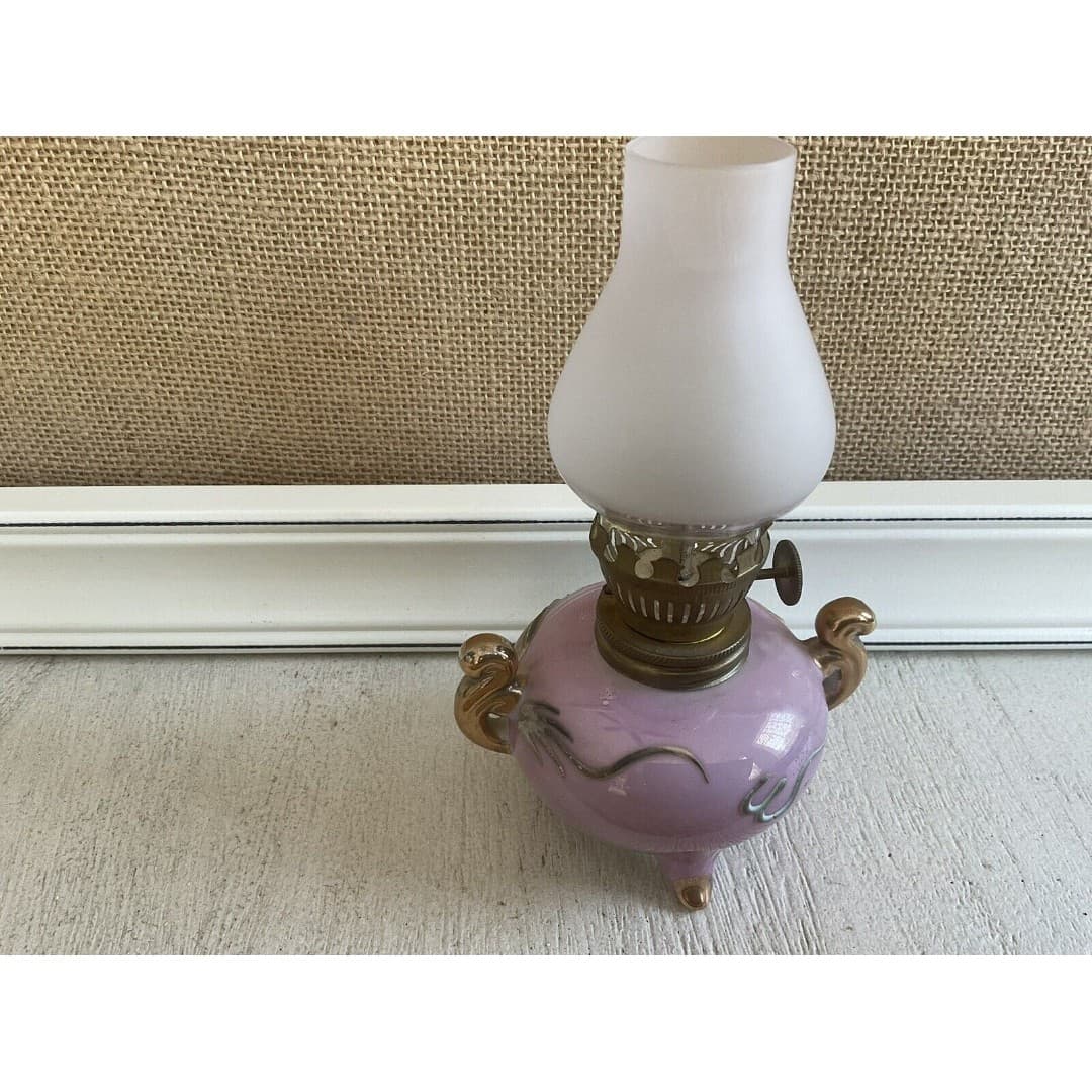 Vintage Souvenir Japan Dragonware Miniature Oil Lamp Washington DC 7" T - Thumbnail 2