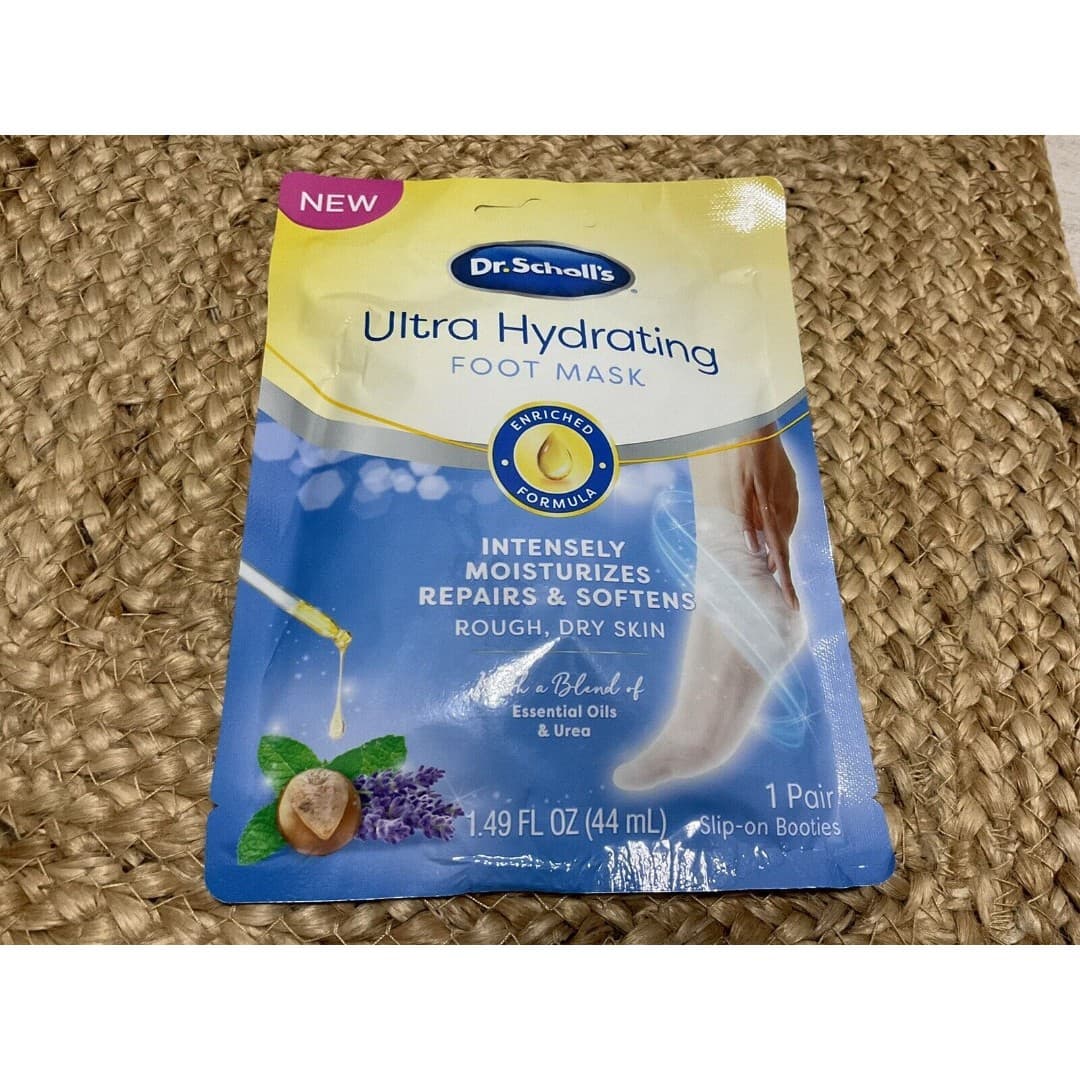 1 Pair Dr. Scholl's Ultra Hydrating Foot Peel Mask Moisturizes Repairs Softens