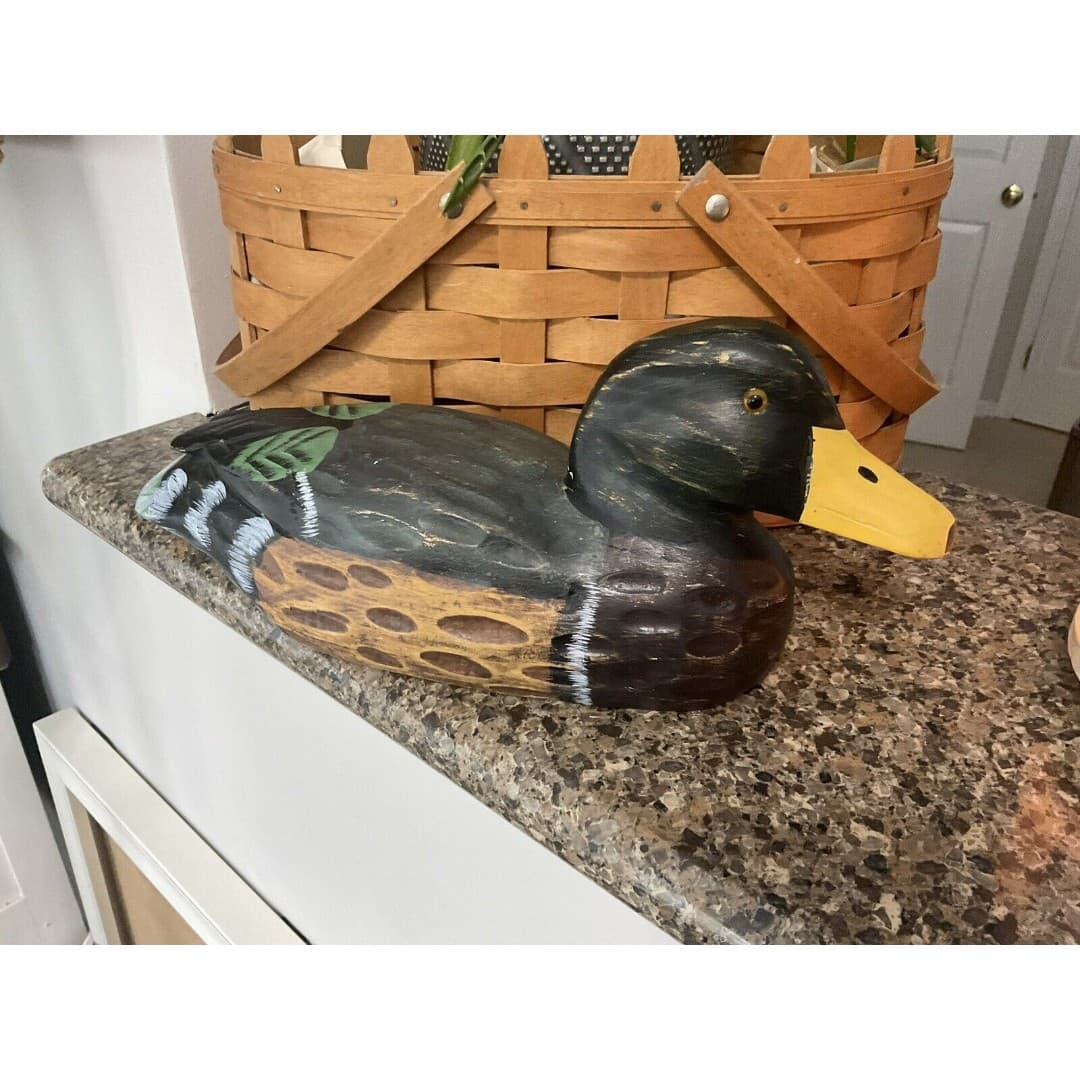 Vintage Heritage Mint Ltd DUCK DECOY Hand Painted Wood 12” Cabin Decor