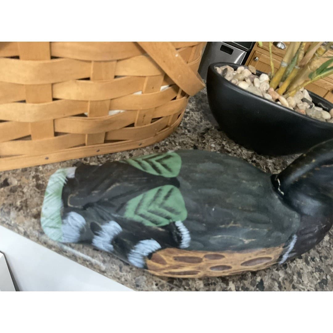 Vintage Heritage Mint Ltd DUCK DECOY Hand Painted Wood 12” Cabin Decor - Thumbnail 6
