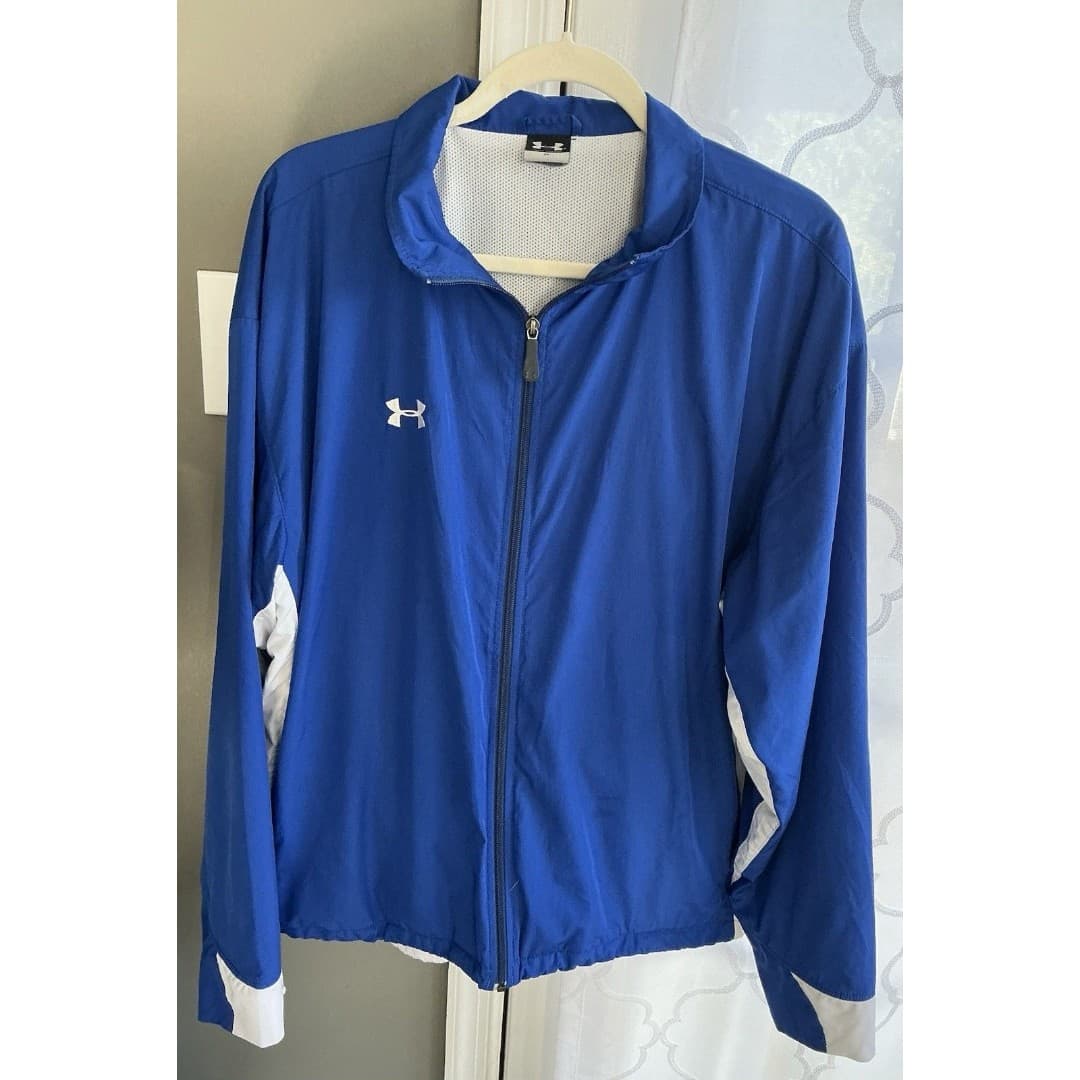 Under Armour Rain Jacket, Rain Resistant, Men’s XLarge Blue - Thumbnail 2