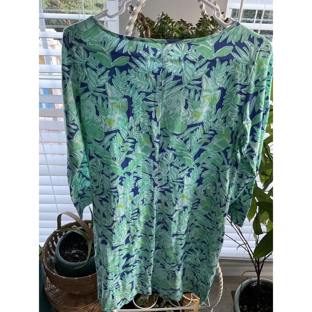 Lilly Pulitzer SZ S Marlowe Dress Poolside Blue Koala Of The Wild Engineered - Thumbnail 2