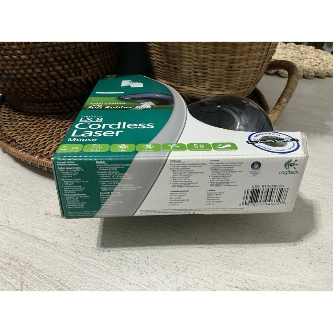 Logitech LX8 Cordless Laser Mouse USB PC/MAC Comfort Grip. (NEW IN BOX 2007) - Thumbnail 4