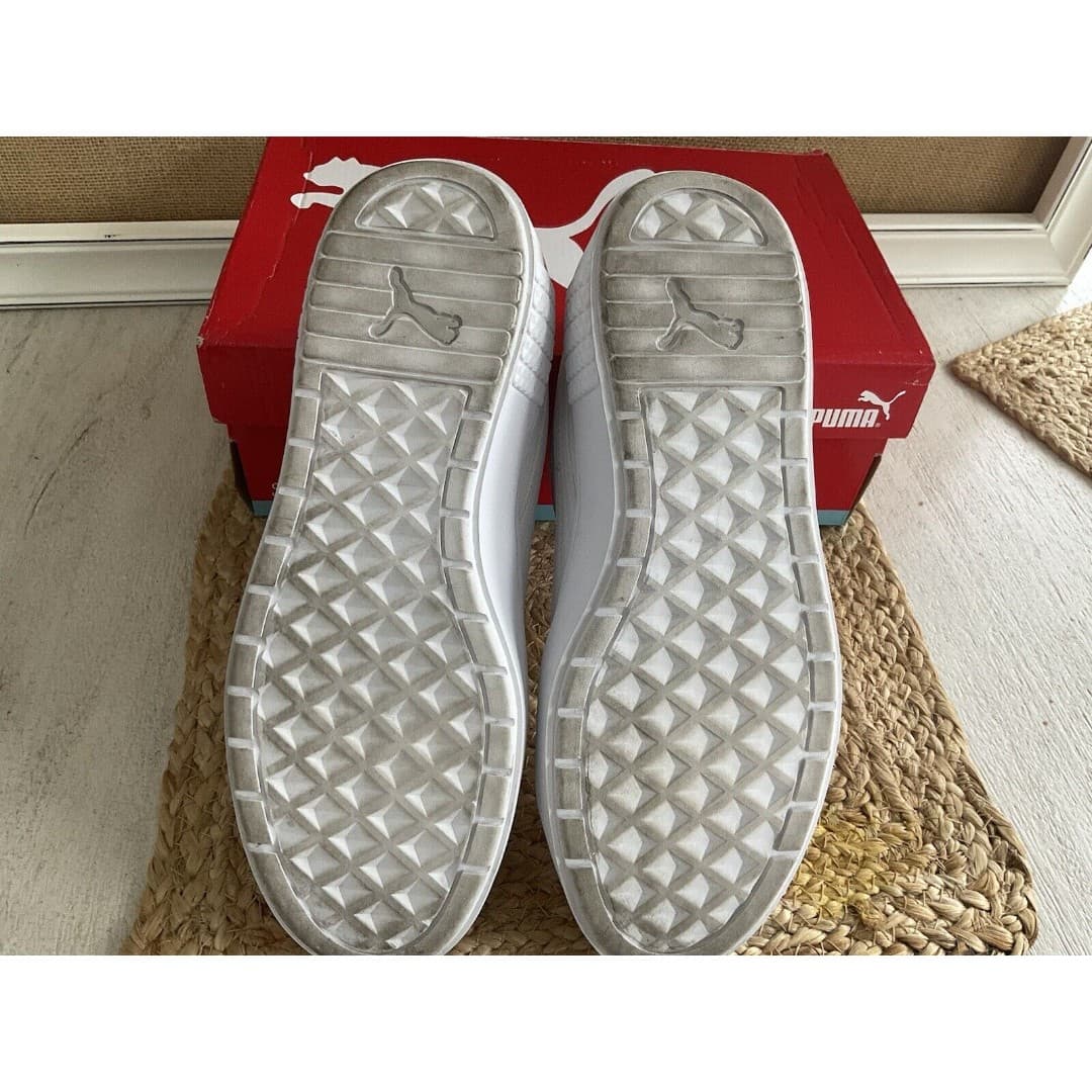 Puma Smash V3 Platform Lace Up Womens White Sneakers Casual Shoes Sz 8.5 - Thumbnail 7
