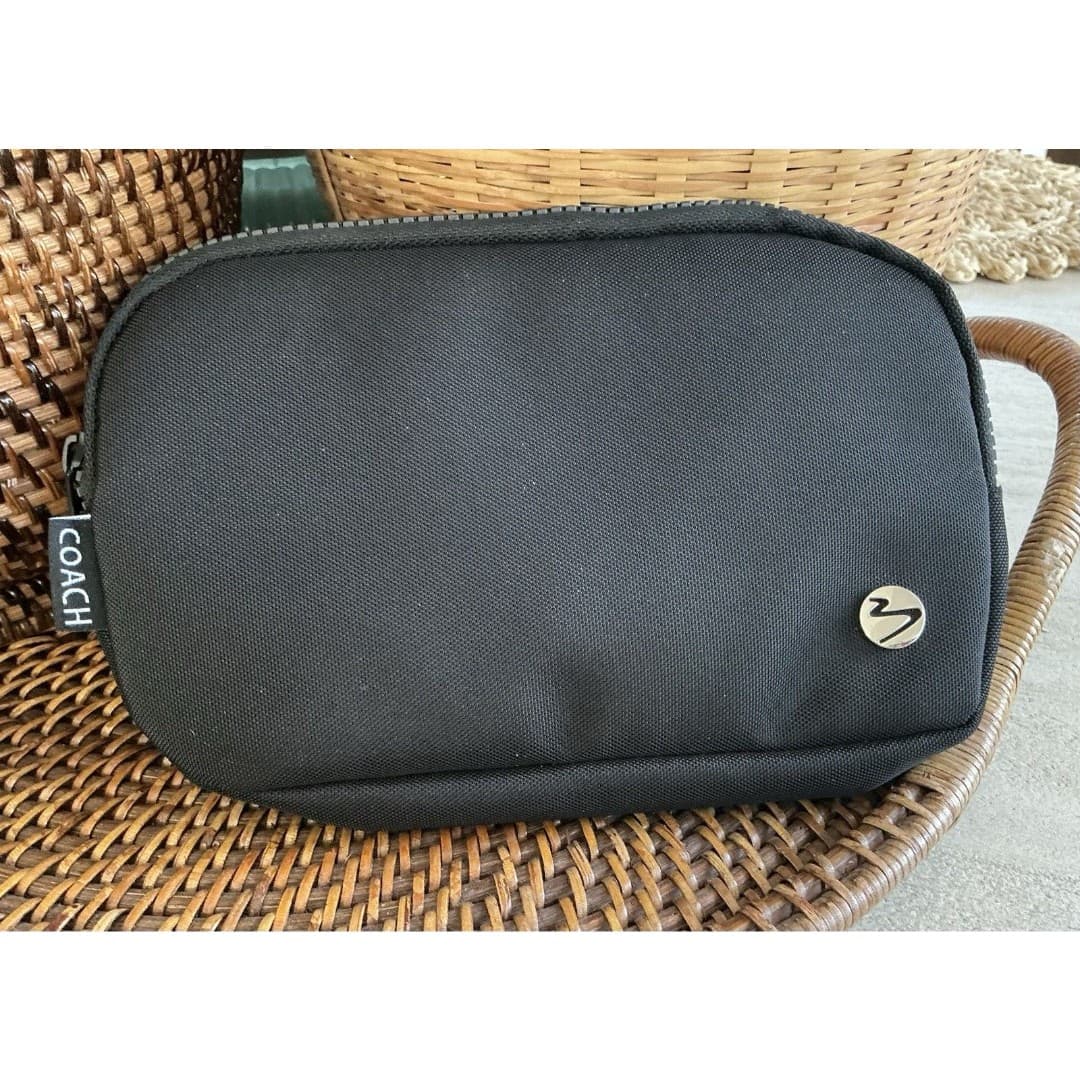 BODi Unisex Black Nylon Fanny Pack Waist Purse - Thumbnail 6