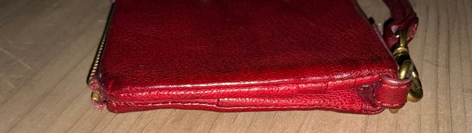 Fossil Bifold Wristlet Burgundy Wallet With Change Pouch - Thumbnail 5