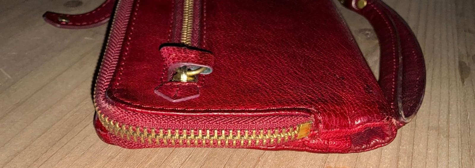 Fossil Bifold Wristlet Burgundy Wallet With Change Pouch - Thumbnail 6