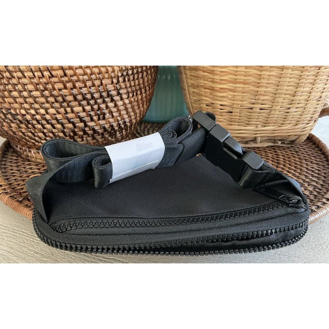 BODi Unisex Black Nylon Fanny Pack Waist Purse - Thumbnail 3