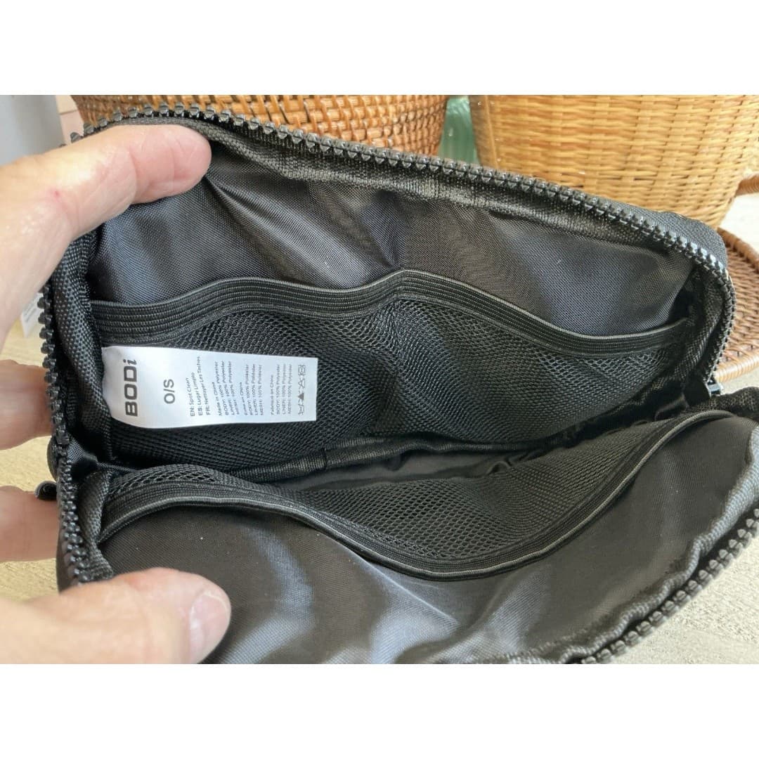 BODi Unisex Black Nylon Fanny Pack Waist Purse - Thumbnail 8