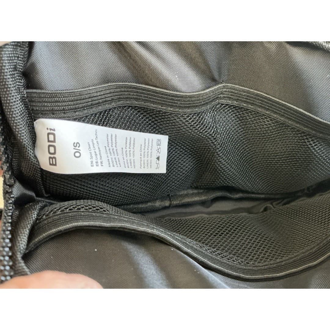 BODi Unisex Black Nylon Fanny Pack Waist Purse - Thumbnail 4