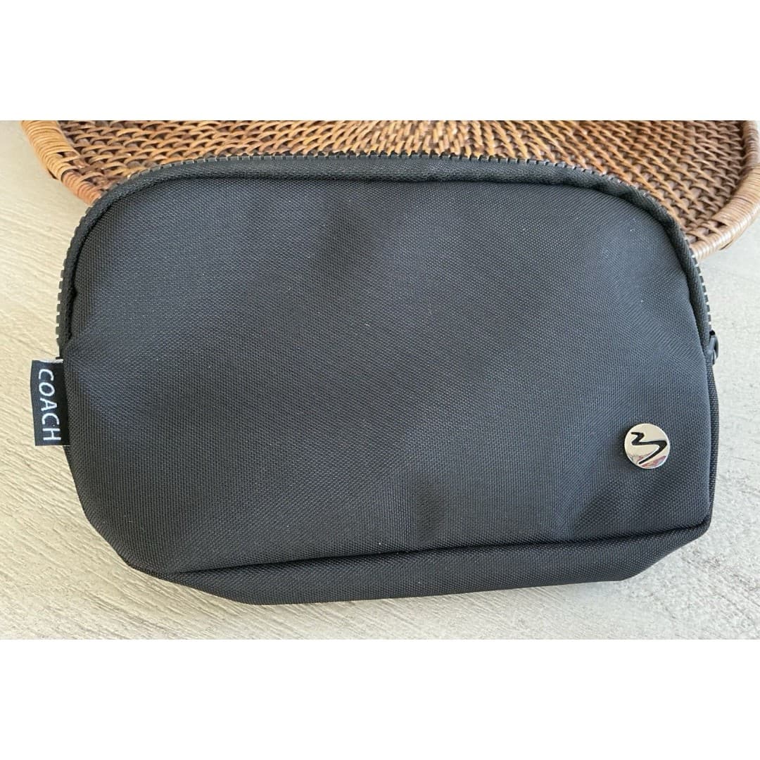 BODi Unisex Black Nylon Fanny Pack Waist Purse - Thumbnail 2