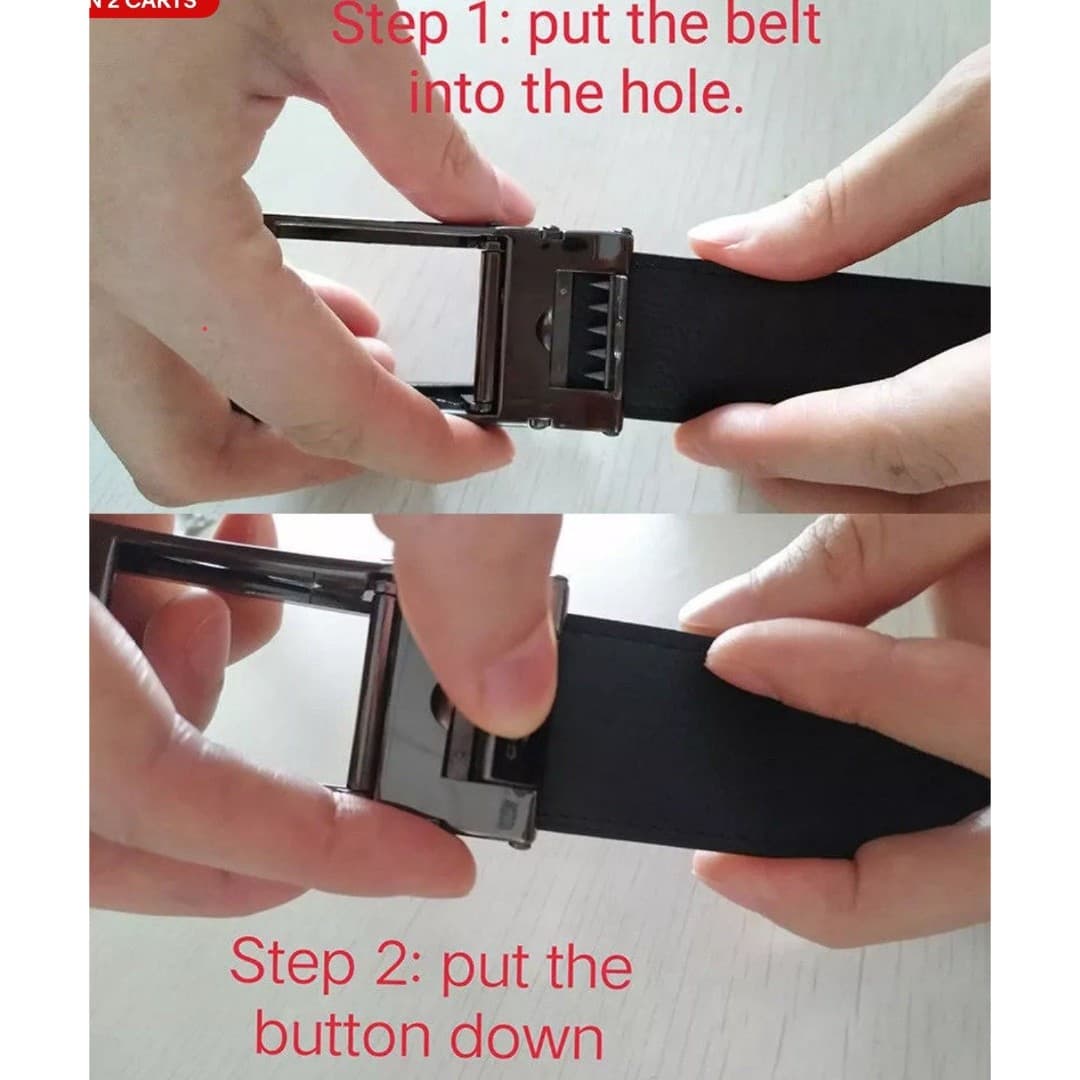 COMFORT CLICK Leather Belt Automatic Adjustable Men Gift As Seen On TV US - Thumbnail 7
