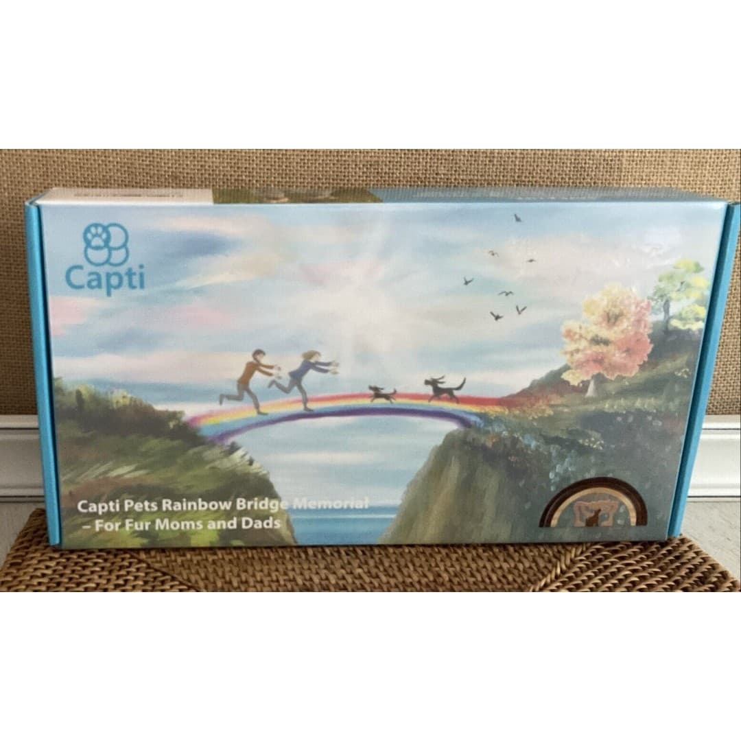 Capti Pets Rainbow Bridge Memorial for Fur Moms and Dads Dog New Open Box Unused