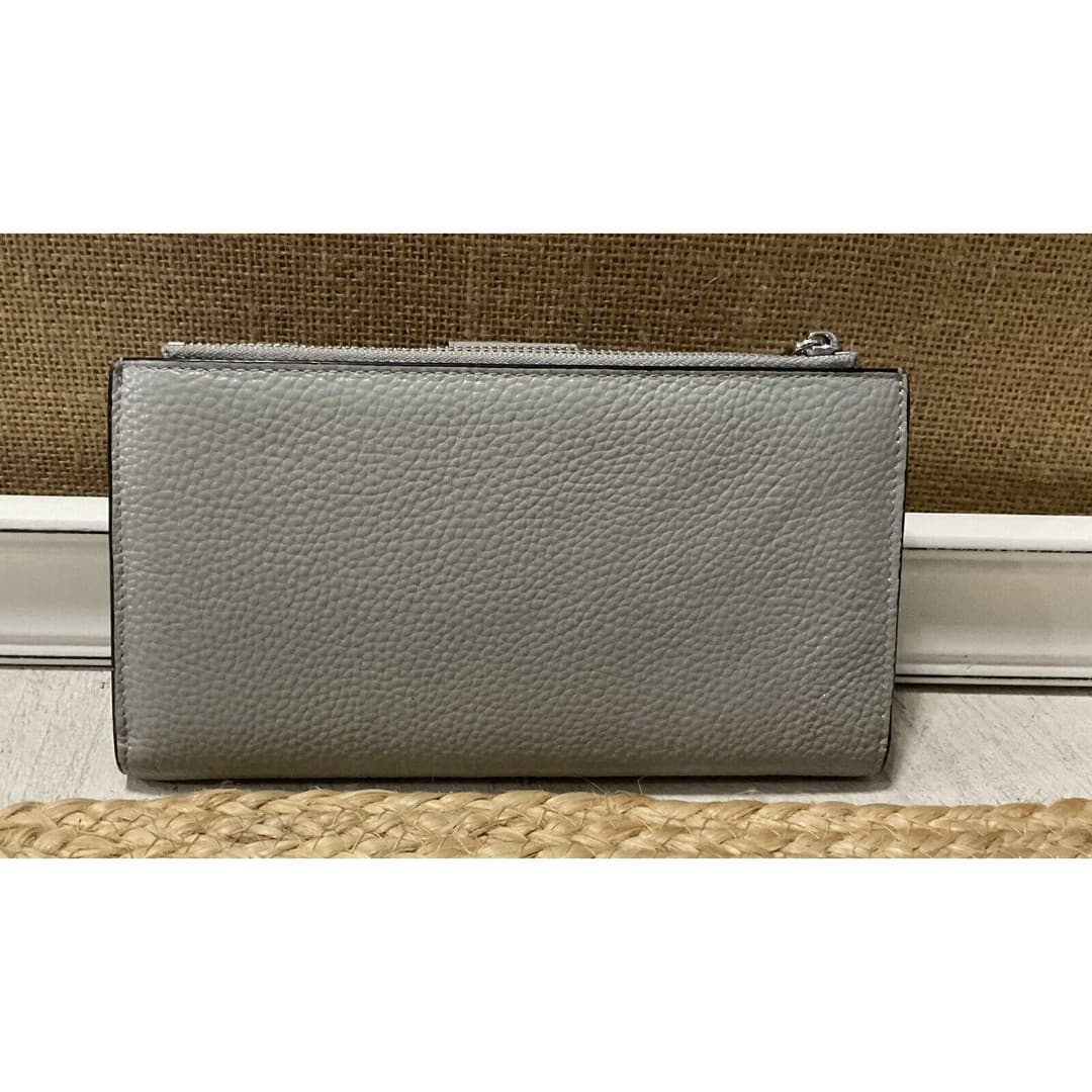 Bostanten Women's Gray Leather Large Wallet (C7) - Thumbnail 2