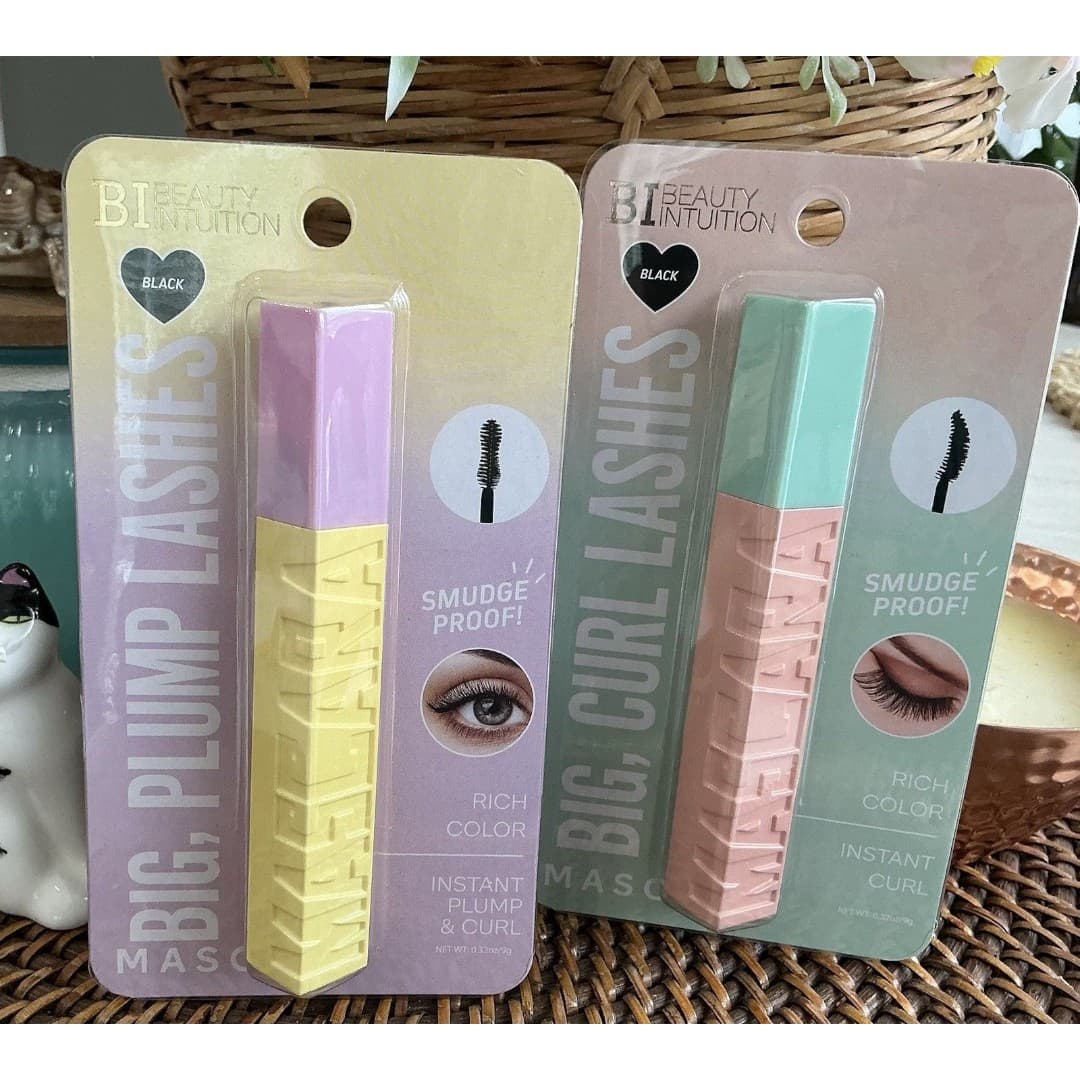 2pk Beauty Intuition Black Smudge Proof Instant Plump & Curl Mascara