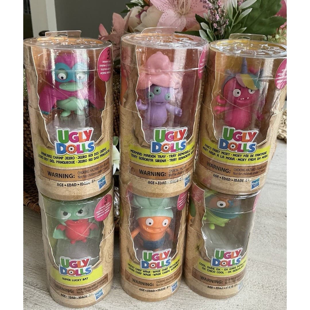Hasbro Ugly Dolls, Lot of Six (6) Figure Mini Ulgy Dolls Toy, New/Sealed Age 4+